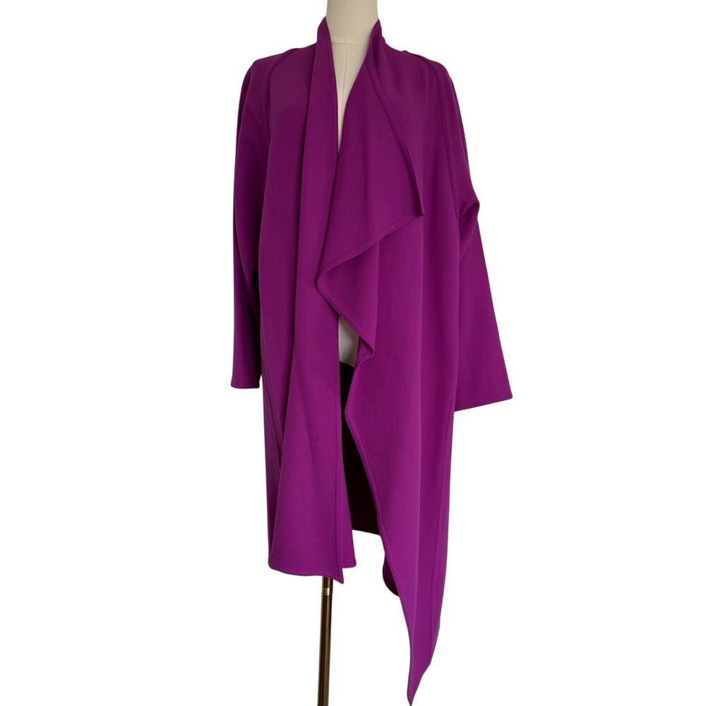 Vintage Tom & Linda Platt 12 Asymmetric Drape Duster Jacket Avant Garde Magenta